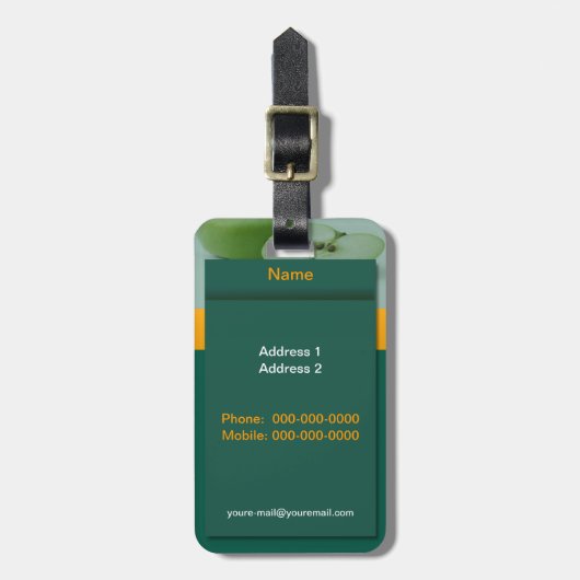 Apple Green Luggage Tag Gepäckanhänger (Vorderseite vertikal)