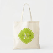 Apple Green Monogram Bridesmaid Tote Bag Tragetasche (Vorne)