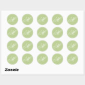 Apple Green Monogram Stickers (Blatt)