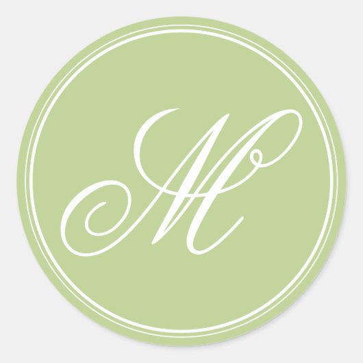 Apple Green Monogram Stickers (Vorderseite)