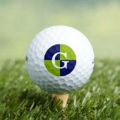 Apple Green Navy Blue LG Schachbrett Monogram Golfball (Insitu T-Shirt)