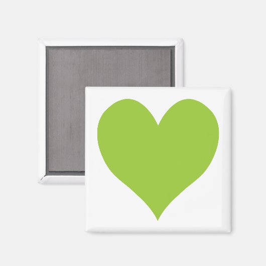 Apple Green Niedlich Heart Shape Magnet (Vorderseite/Rückseite)