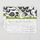 Apple Green Response Card - Postcard Style RSVP Karte (Vorne/Hinten)