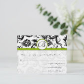 Apple Green Response Card - Postcard Style RSVP Karte (Stehend Vorderseite)