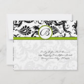 Apple Green Response Card - Postcard Style RSVP Karte (Rückseite)