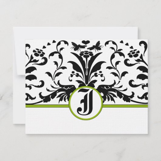 Apple Green Response Card- RSVP Karte (Vorderseite)