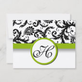 Apple Green Response Card - Text auf Matt Side RSVP Karte (Vorderseite)