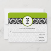 Apple Green Response Card - Text auf Matt Side RSVP Karte (Rückseite)