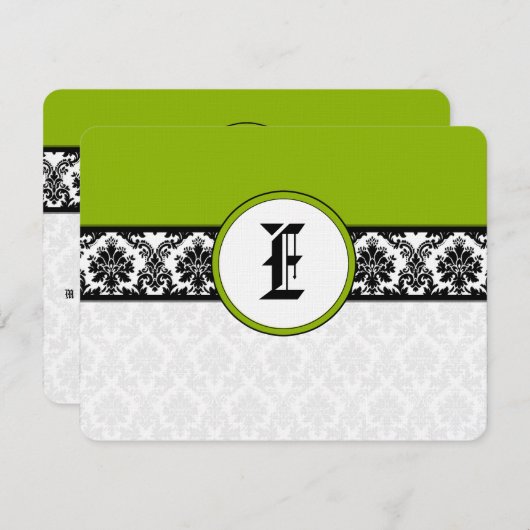 Apple Green Response Card - Text auf Matt Side RSVP Karte (Vorne/Hinten)