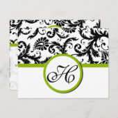 Apple Green Response Card - Text auf Matt Side RSVP Karte (Vorne/Hinten)