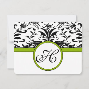 Apple Green Response Card - Text auf Matt Side RSVP Karte