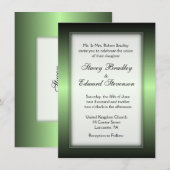 Apple Green Shine Wedding Einladung (Vorne/Hinten)