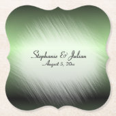 Apple Green Shine Wedding Suite Untersetzer (Vorderseite)