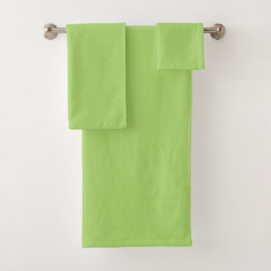 Apple Green Solid Color Badhandtuch Set