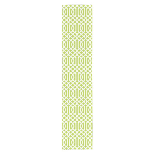 Apple Green Trellis Kurzer Tischläufer (Vorderseite)