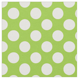 Apple Green und White Polka Dots Stoff