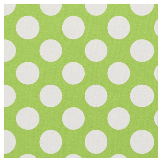 Apple Green und White Polka Dots Stoff (Nahaufnahme)