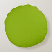 Apple Green Wheat Laurel Wreath Initial Monogram Rundes Kissen (Rückseite)