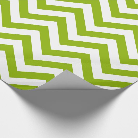 Apple Green XL Zickzack ZigZag Muster Geschenkpapier (Ecke)