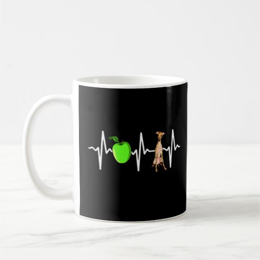 Apple Greyhound Heartbeat Dog Kaffeetasse (Links)