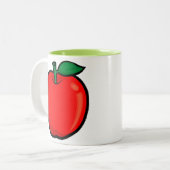Apple; Grün Zweifarbige Tasse (Vorderseite Links)