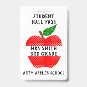 Apple Hall Pass für Lehrer oder Badpass Ausweis (Rückseite)