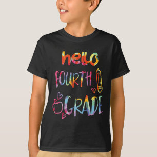 Apple Hallo vierte Klasse 4. erster Schultag T T-Shirt