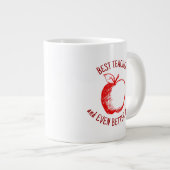 Apple Hand Drawn | Beste Mama für Lehrer Jumbo-Tasse (Vorderseite Rechts)