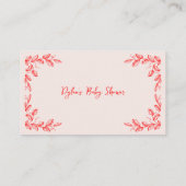 Apple Hand Drawn Fall Herbst Babydusche Platzkarte (Rückseite)