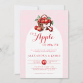 Apple Harvest Bow Couple Dainty Fall Girl Dusche Einladung (Vorderseite)