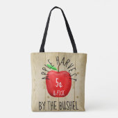 Apple Harvest Vintag Sign Tasche (Rückseite)