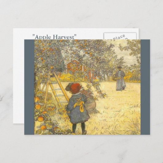Apple Harvest von Carl Larsson Postkarte (Vorne/Hinten)
