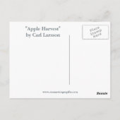 Apple Harvest von Carl Larsson Postkarte (Rückseite)