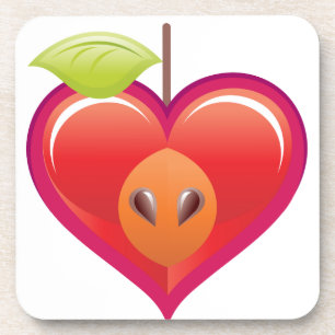 Apple Heart Getränkeuntersetzer