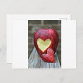 Apple Heart Postcard Postkarte (Vorne/Hinten)