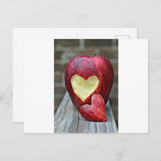Apple Heart Postcard Postkarte (Vorne/Hinten)
