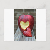 Apple Heart Postcard Postkarte (Vorderseite)