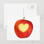 Apple Heart Postcard Postkarte (Vorne/Hinten)