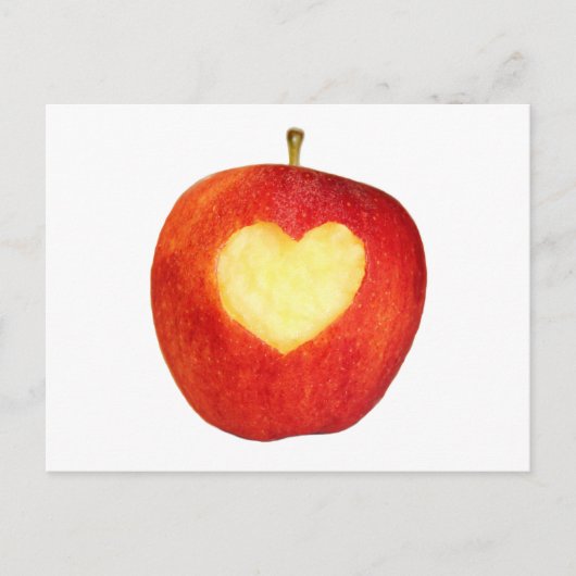 Apple Heart Postcard Postkarte (Vorderseite)