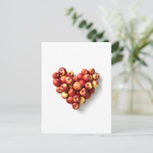 Apple Heart Postkarte (Stehend Vorderseite)