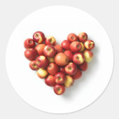 Apple Heart Runder Aufkleber (Vorderseite)