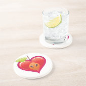 Apple Heart Sandstein Untersetzer (Seite)