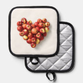 Apple Heart Topflappen (Vorderseite/Rückseite)