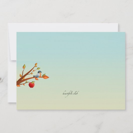 Apple-Herbst-Sammeln-Einladung Einladung (Rückseite)