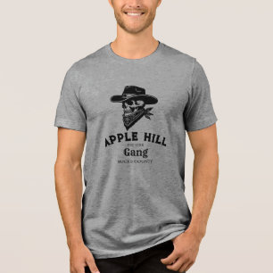 Apple Hill Gang Bucks Landkreis, Western, Spaß, Ei Tri-Blend Shirt