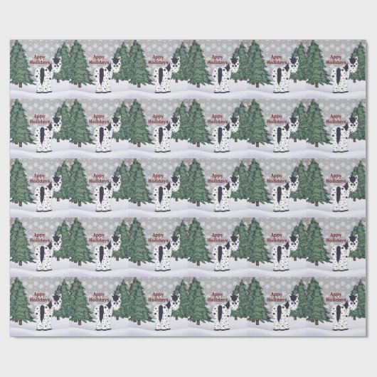 Apple Holidays Leopard Appaloosa Pferd Weihnachten Geschenkpapier (Flach)