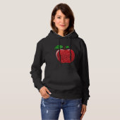 Apple Imitate Roter Glitzer Hoodie (Vorne ganz)