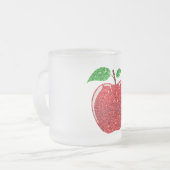 Apple Imitate Roter Glitzer Mattglastasse (Vorderseite Links)