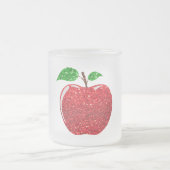 Apple Imitate Roter Glitzer Mattglastasse (Mittel)