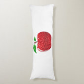 Apple Imitate Roter Glitzer Seitenschläferkissen (Vorderseite Vertikal)